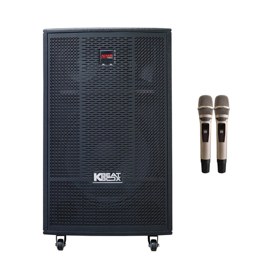 KBEATBOX CB-41NEO – 15" Big Box Karaoke Speaker System | 200W RMS | Wireless Mics