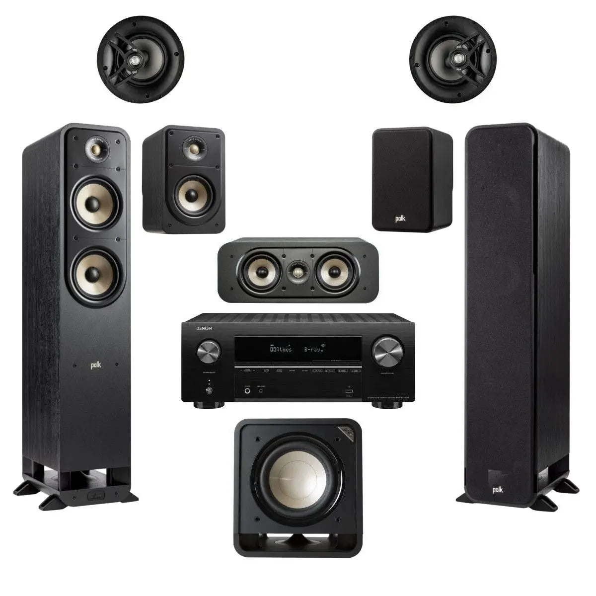 Denon AVR-X2800H + Polk Signature Elite ES55 5.1.2 Atmos Pack