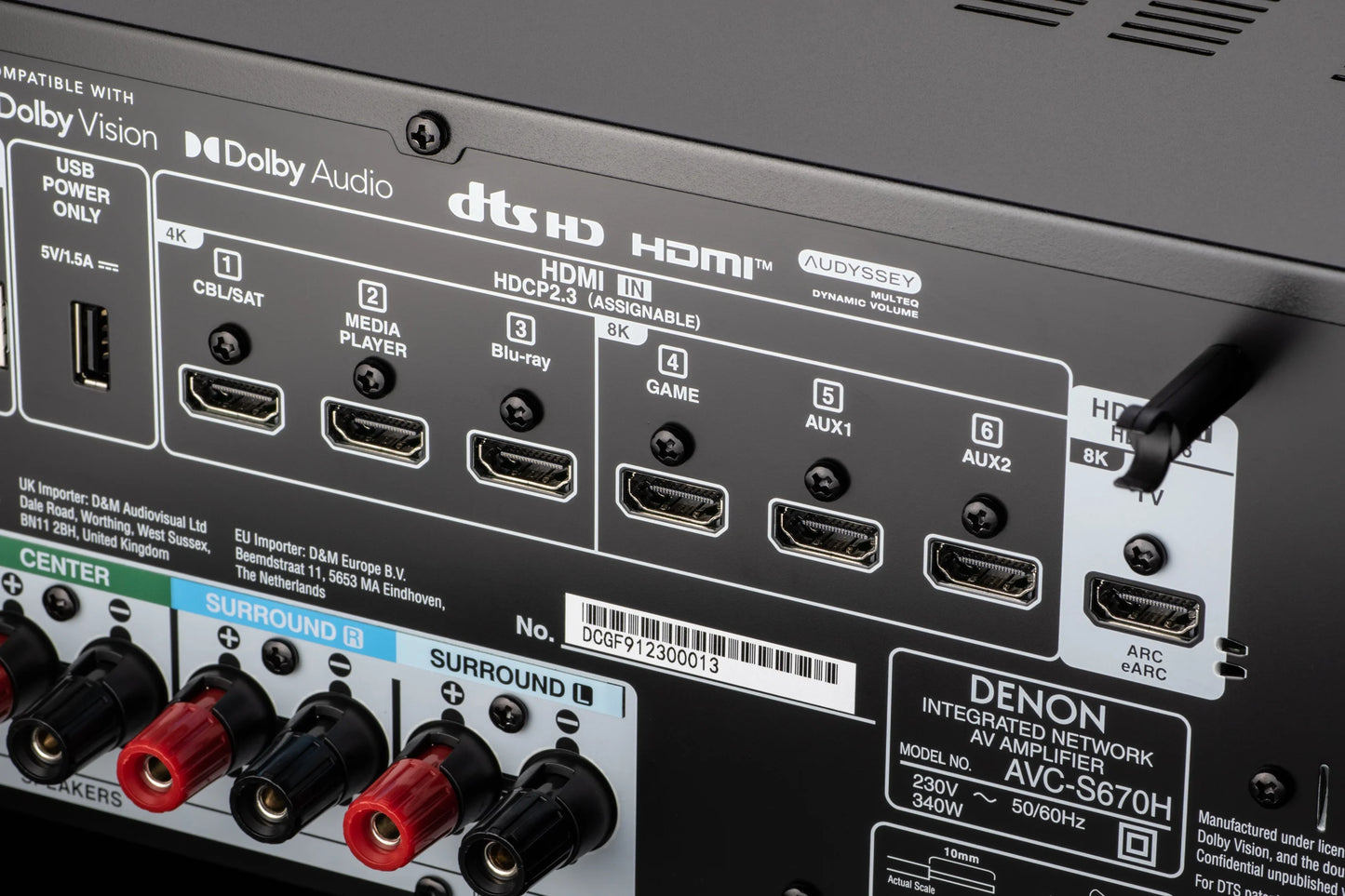 Denon AV Amplifier AVC-S 670H Black