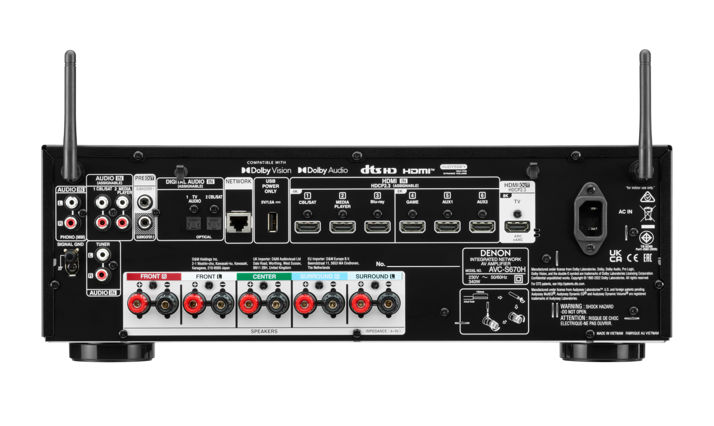 Denon AV Amplifier AVC-S 670H Black