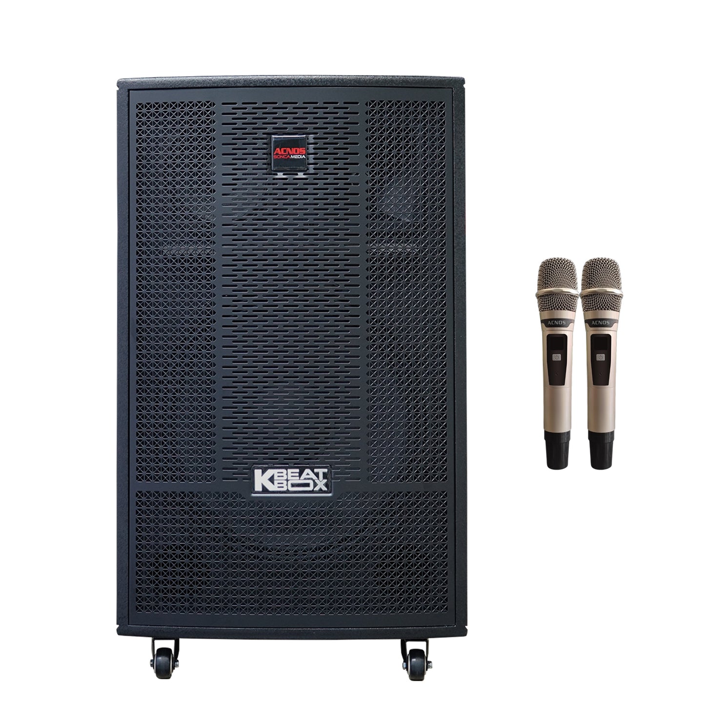 KBEATBOX CB-41NEO – 15" Big Box Karaoke Speaker System | 200W RMS | Wireless Mics