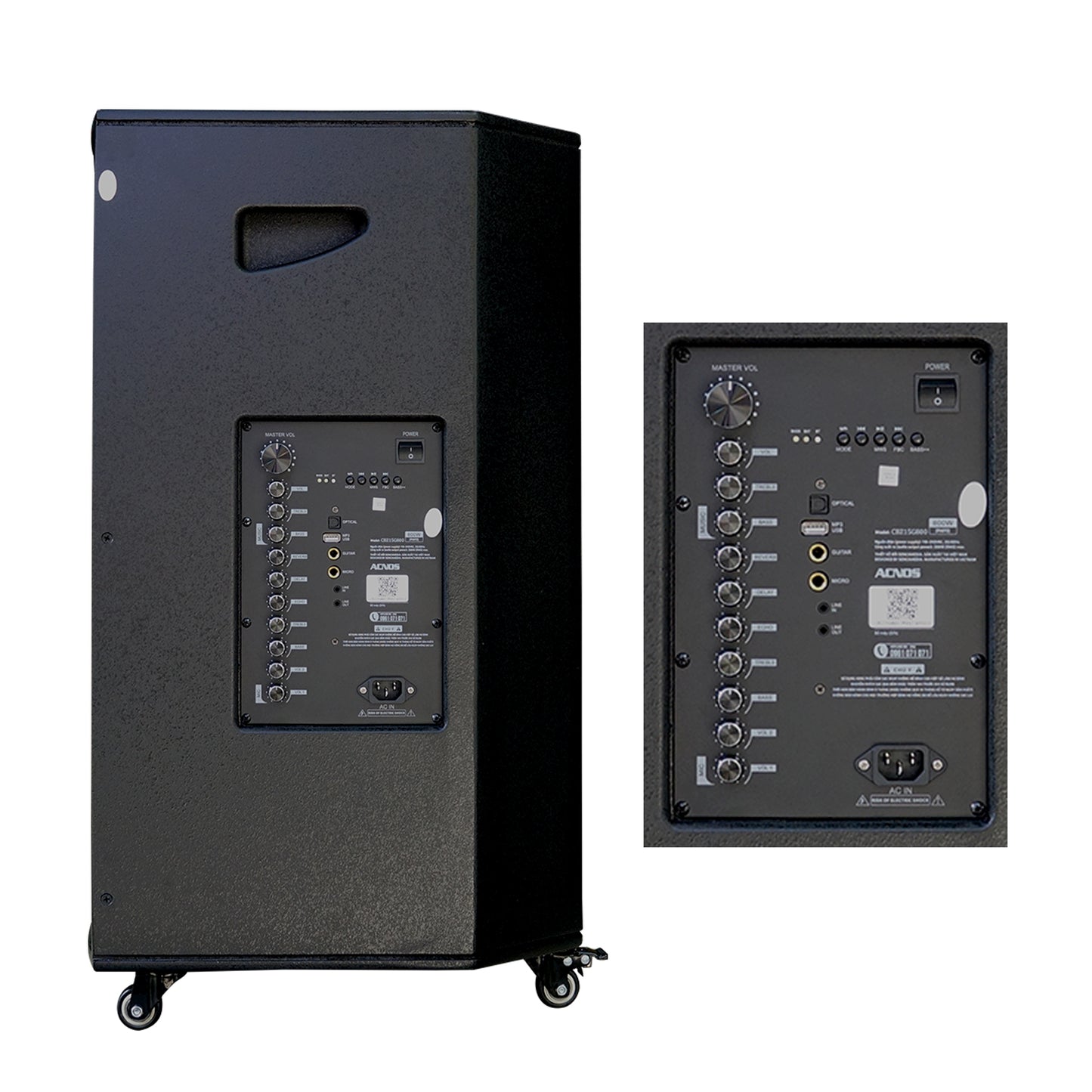 KBEATBOX CB-41NEO – 15" Big Box Karaoke Speaker System | 200W RMS | Wireless Mics