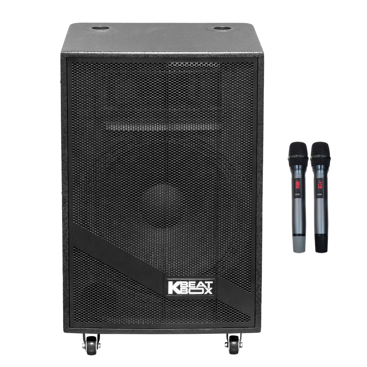 KBEATBOX KB-39NEO - 15" Big Box Karaoke Speaker System | 80W RMS | Wireless Mics