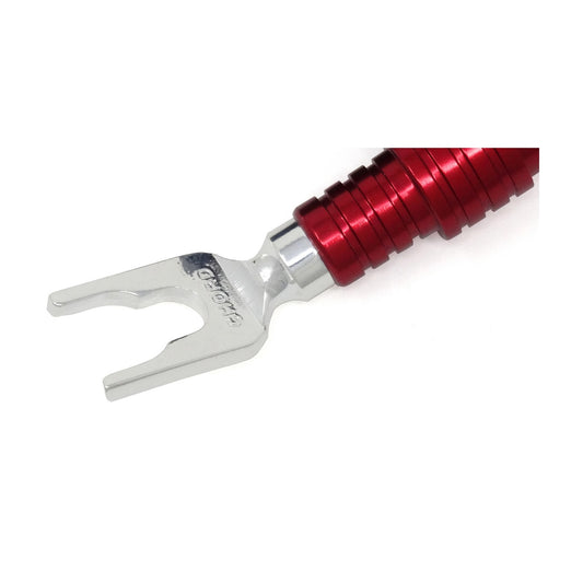Chord Ohmic Silver Spade Connector Red